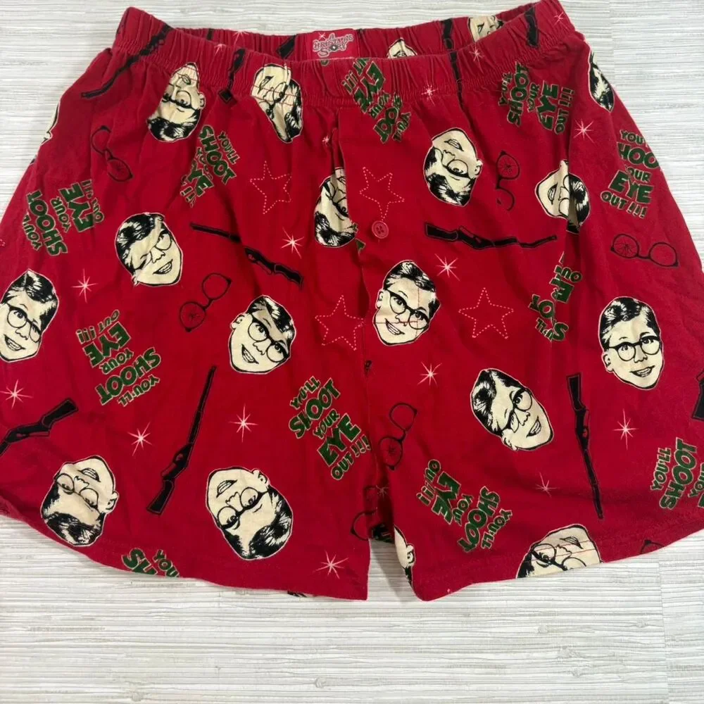 A CHRISTMAS STORY LARGE Ralphie boxer shorts EUC